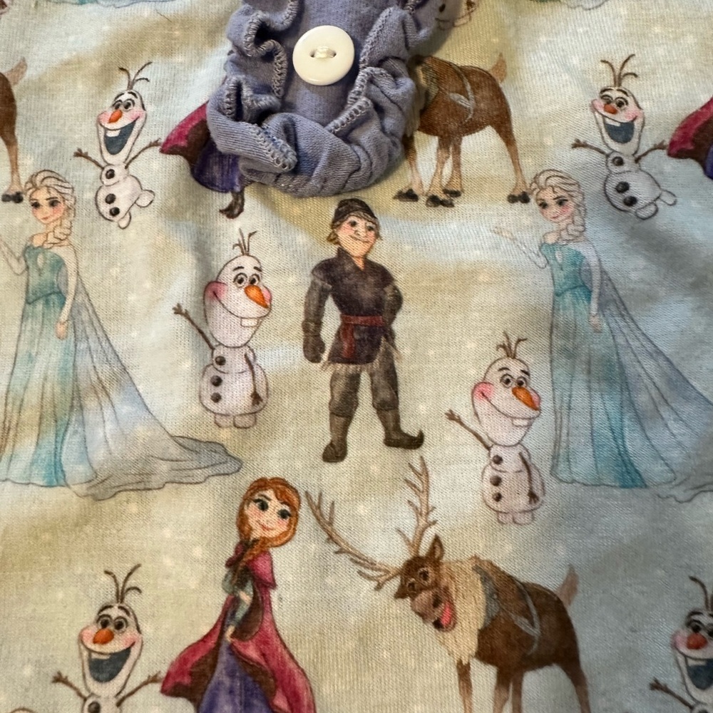 Coastal Mermaids Boutique Frozen PJ Set with Back Flap Ruffles Long Sleeve - Picture 6 of 10